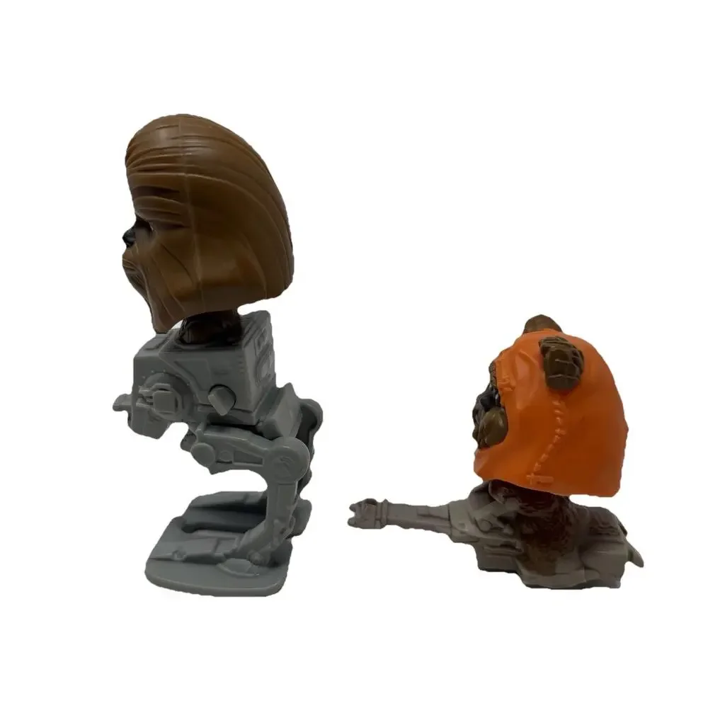 Lot of 2 2008 McDonald’s Star Wars Chewbacca & Ewok Action Figures